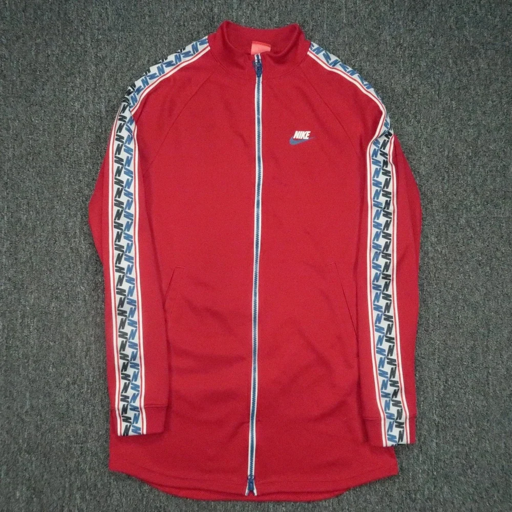 Nike Jacket Mens Small‎ Red Taped Retro Track Full Zip Sportswear